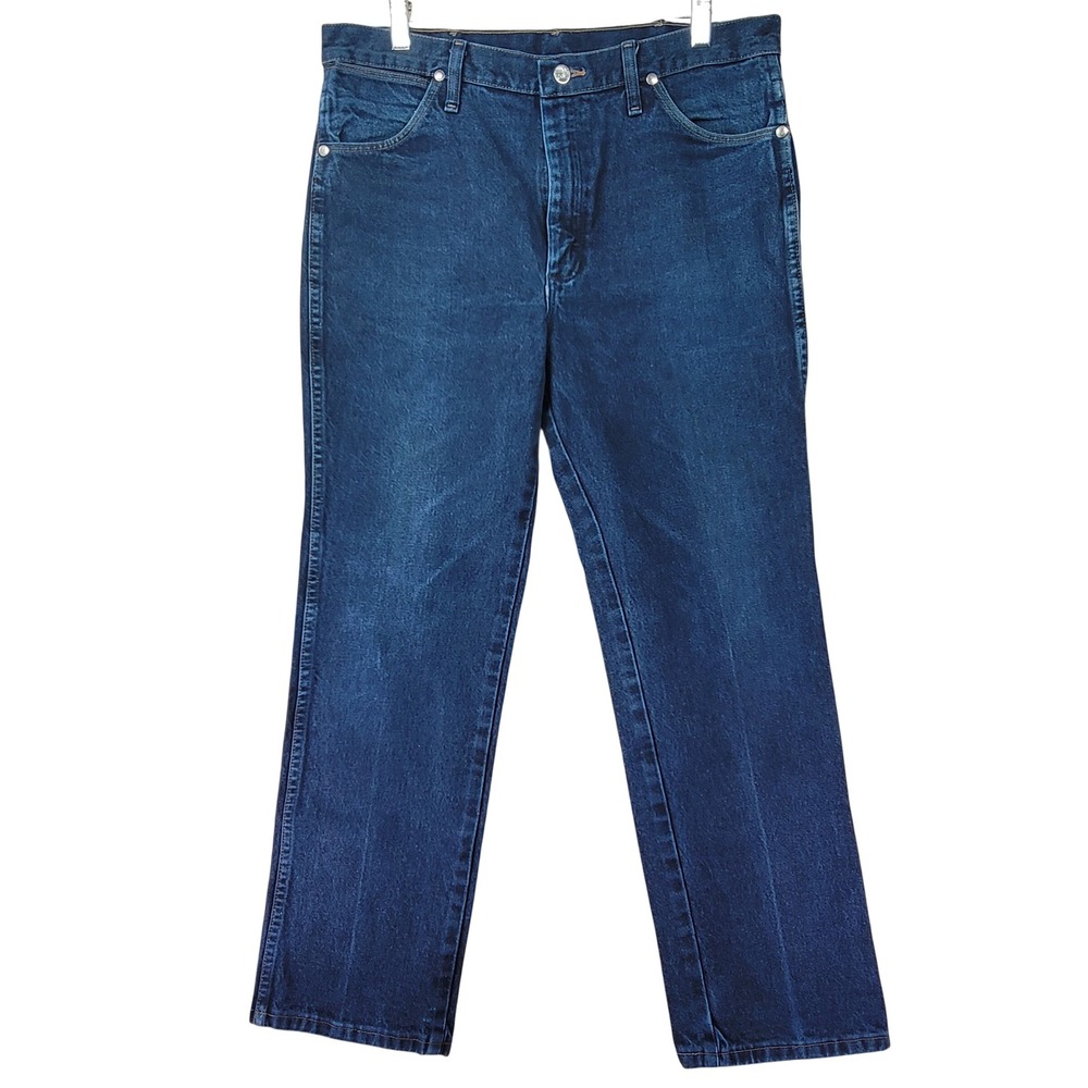 Wrangler Jeans Men 34x29 Blue Excellent Cowboy Cut Western‎ Rodeo Denim 933SEDD